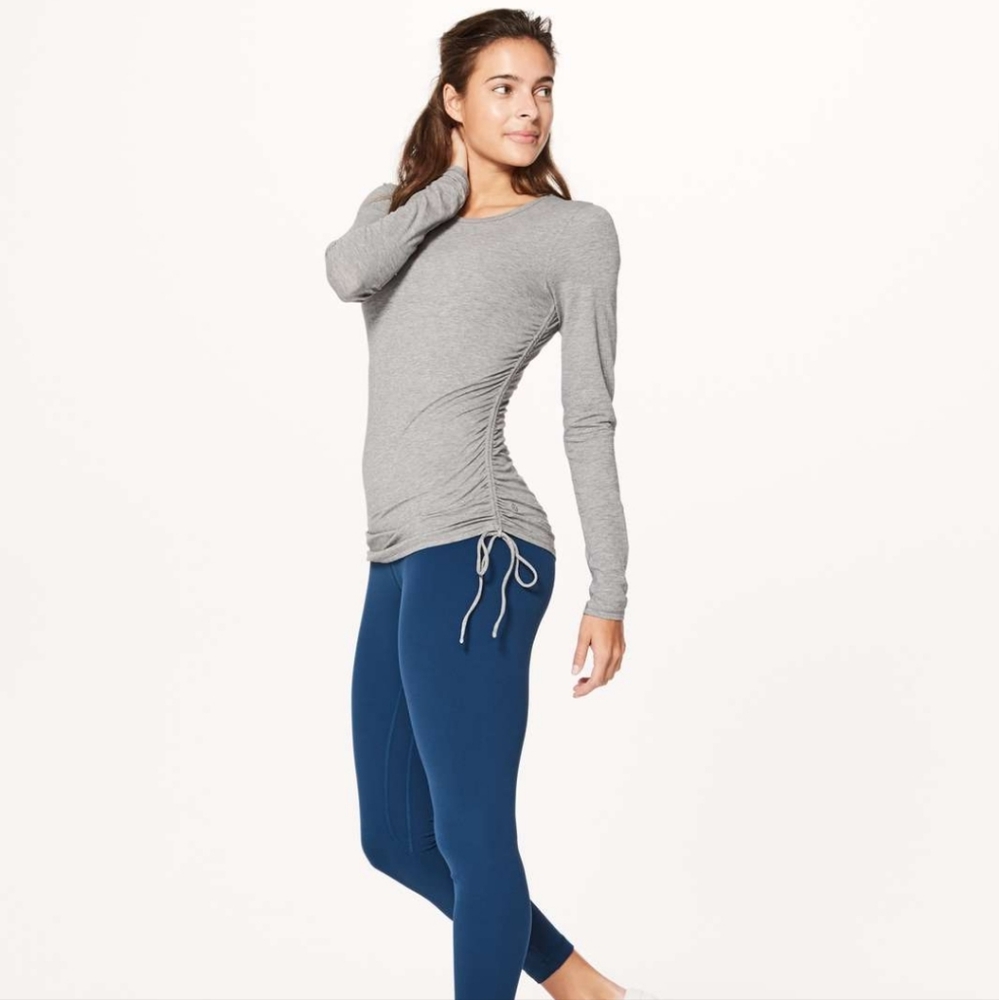 Lululemon | Cinch It Long Sleeve Heathered Medium Grey Estimating Size 4
